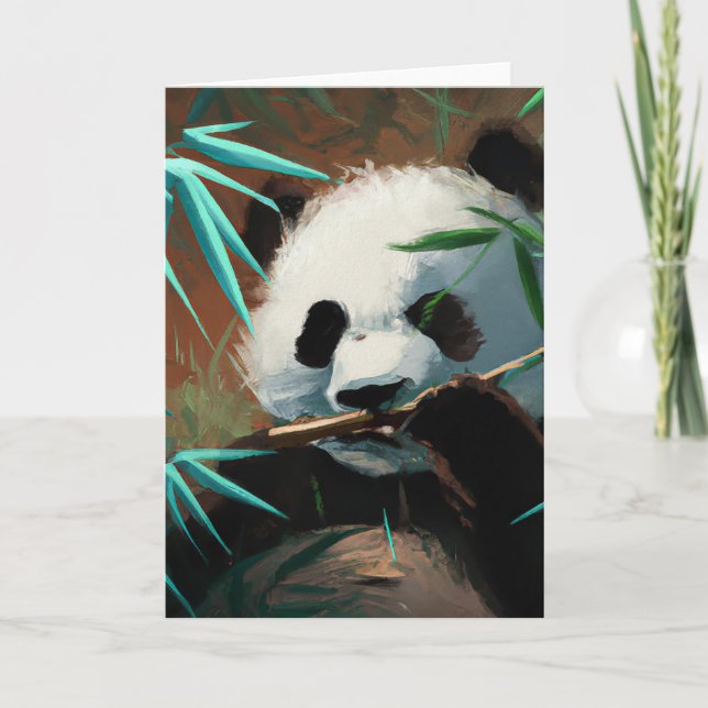 Panda-hälsningskort Helgkort (Framsida)