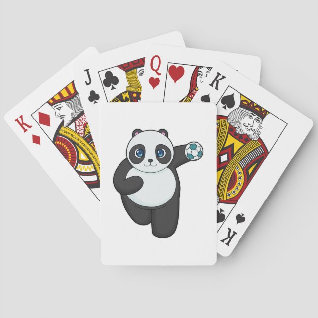 Panda Handball-spelare Handball Casinokort (Baksidan)