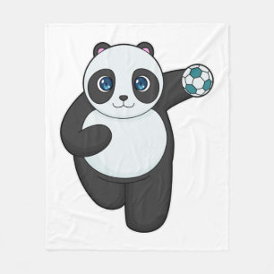 Panda Handball-spelare Handball Fleecefilt
