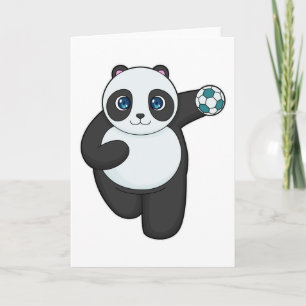 Panda Handball-spelare Handball Kort