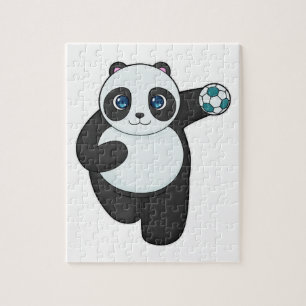 Panda Handball-spelare Handball Pussel