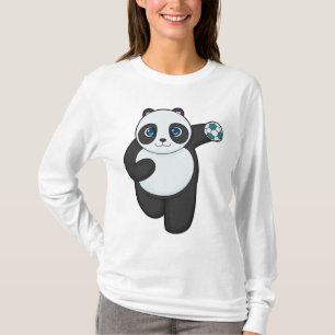 Panda Handball-spelare Handball T Shirt