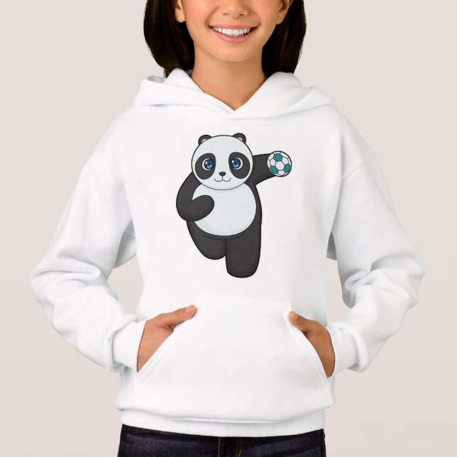 Panda Handball-spelare Handball T Shirt (Framsida)