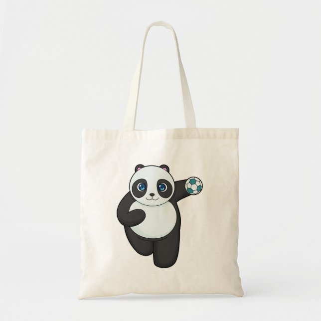 Panda Handbollsspelare Handboll Tygkasse (Framsidan)
