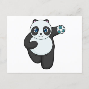Panda Handbollsspelare Handboll Vykort