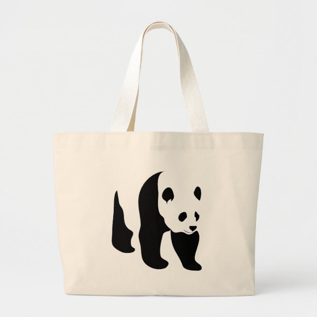 Panda!! Hänga lös Jumbo Tygkasse (Framsidan)