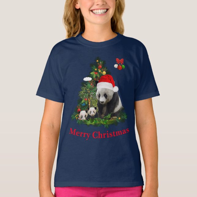 Panda har jul T-Shirt (Framsida)