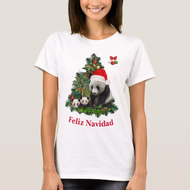 Panda har jul T-Shirt (Framsida)