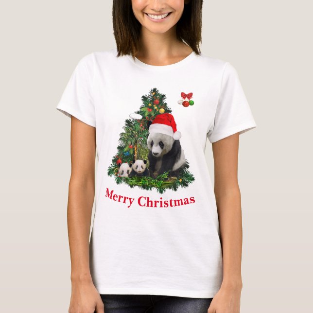 Panda har jul T-Shirt (Framsida)