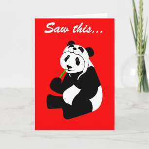 Panda Hat (födelsedag) Kort