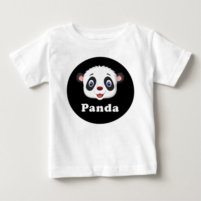 Panda Head Kids Småbarn Baby Raglan T-Shirt (Framsida)