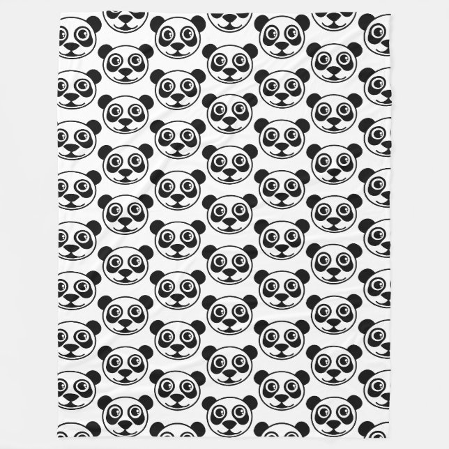 Panda Head TD Fleecefilt (Framsidan)