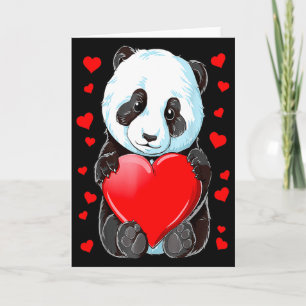 Panda Heart Alla hjärtans dag Flickor Barn Kvinnor Kort