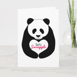 Panda Heart Låt oss hjärthjärtkort Helgkort