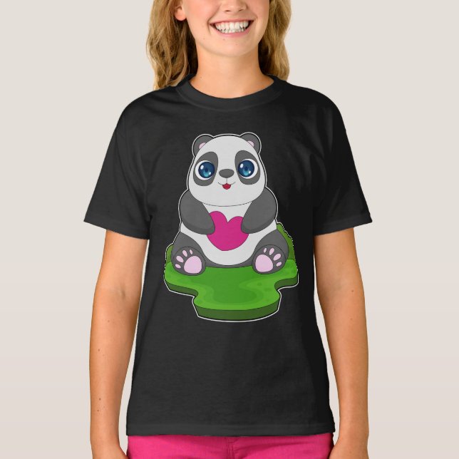 Panda Heart T Shirt (Framsida)