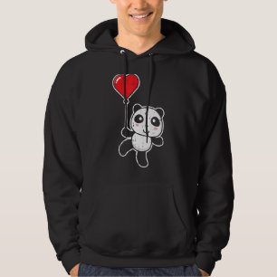 Panda Heart Valentines day Animal Dag Pajama Boy Hoodie