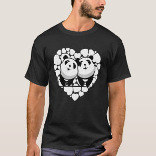 Panda Heart Zoo Animal Bear Animal 2 T Shirt