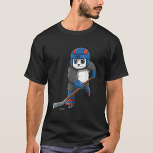 Panda Hockey Panda Spelar Hockey Panda T Shirt