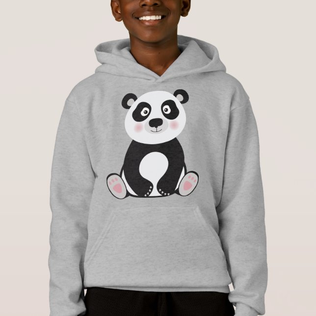 Panda Hoodies T Shirt (Framsida)