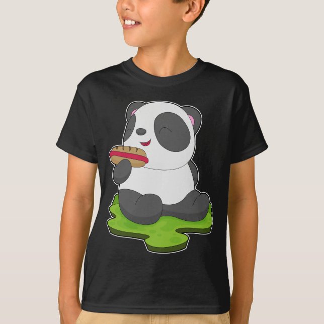 Panda Hotdog T Shirt (Framsida)