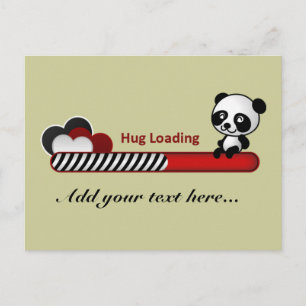 Panda Hug Loading Vykort