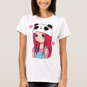 Panda Hugs & Crimson Dreams T Shirt