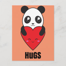 Panda Hugs Vykort