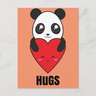 Panda Hugs Vykort