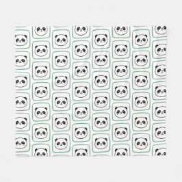 Panda huvud minimalistisk grafisk ikon fleecefilt
