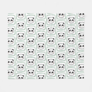 Panda huvud minimalistisk grafisk ikon fleecefilt