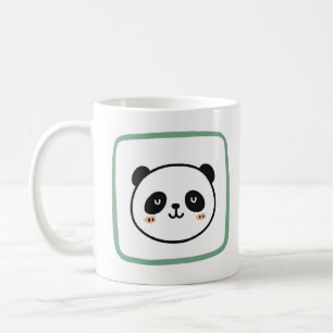 Panda huvud minimalistisk grafisk ikon kaffemugg