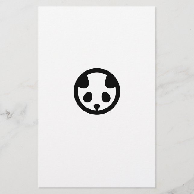 Panda i cirkel brevpapper (Framsida)