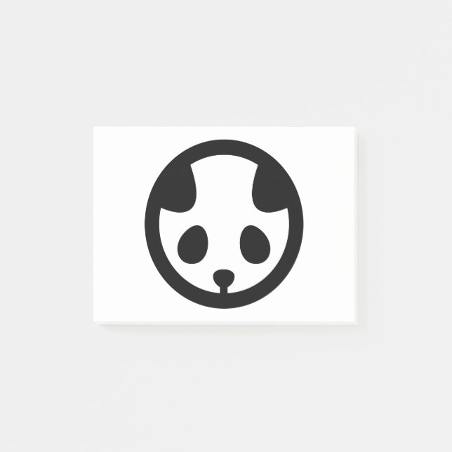 Panda i cirkel post-it block (Framsida)