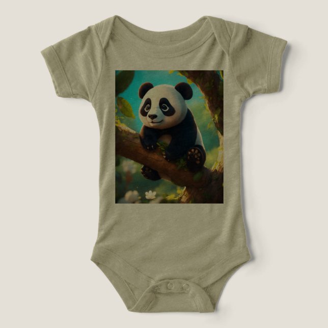 Panda i det förtrollade trädet t shirt (Design Framsida)