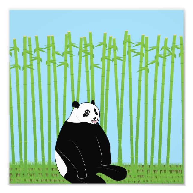 Panda i en Bamboo-skogskonst Fototryck (Framsidan)