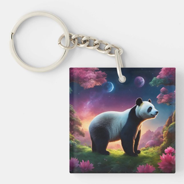 Panda i en fantasitr&auml;dg&aring;rd (Framsidan)