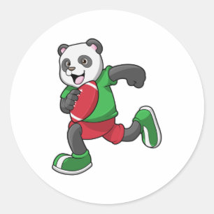 Panda i fotboll med utrustning runt klistermärke