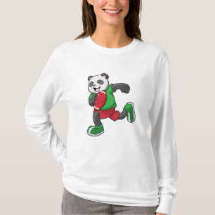 Panda i fotboll med utrustning t shirt