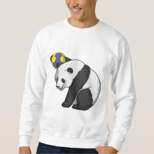 Panda i Handbollssporten Lång Ärmad Tröja
