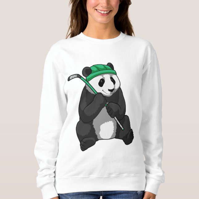 Panda i Ice hockey med ishockeyklubb T Shirt (Framsida)
