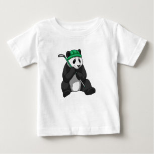 Panda i Ice hockey med ishockeyklubb T Shirt