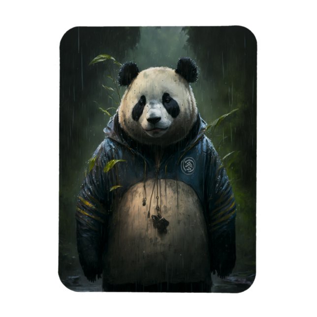 Panda i Rain Magnet (Vertikal)