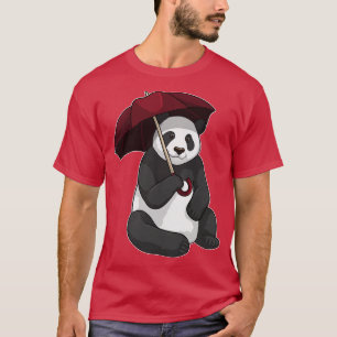 Panda i Rain med Umbrella T Shirt