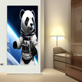 Panda i rymden | AI Art Poster