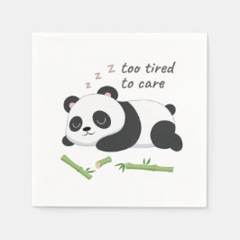 Panda i viloläge - Konst för klumplazy Bear Pappersservett