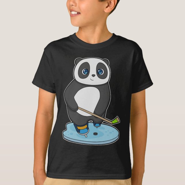 Panda Ice Hockey Ice hockey T Shirt (Framsida)