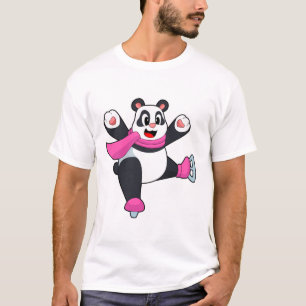 Panda Ice-skridskor T Shirt