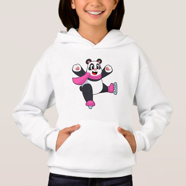 Panda Ice-skridskor T Shirt (Framsida)