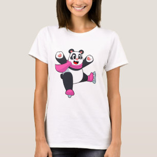 Panda Ice-skridskor T Shirt