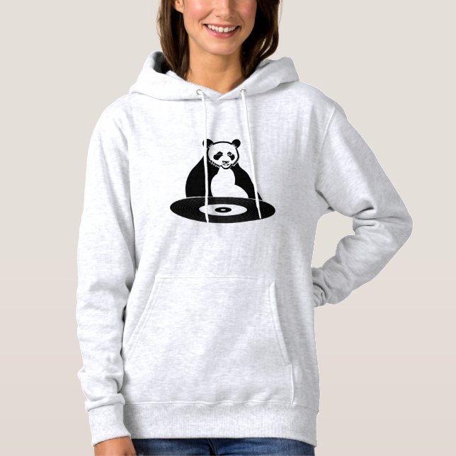 Panda illustration design Hoodie T Shirt (Framsida)